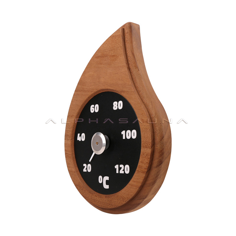 Water drop type cedar wood thermometer