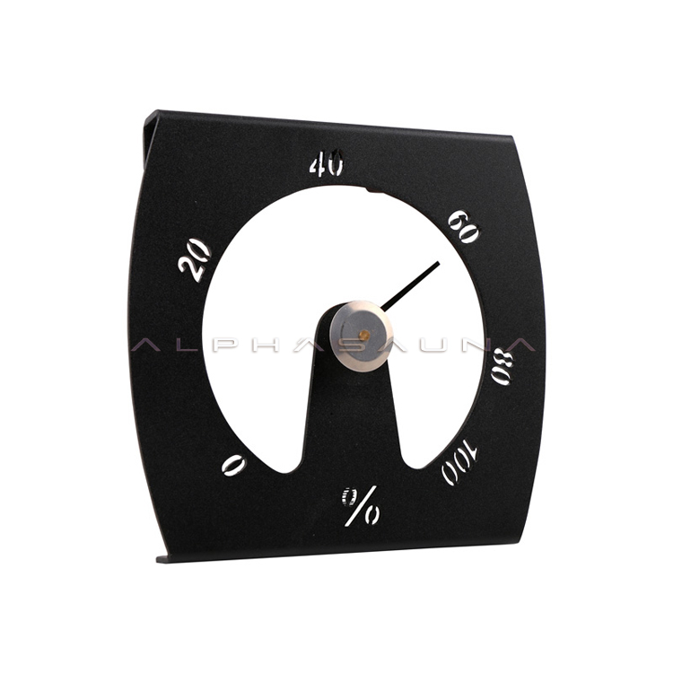 Alphasauna Aluminum Black color with hollow out letter Hygrometer(customized color is available)