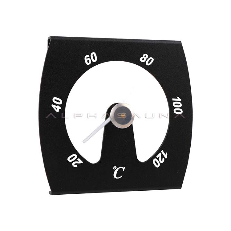 Alphasauna Aluminum Black color with white letter printing Thermometer(customized color is available)