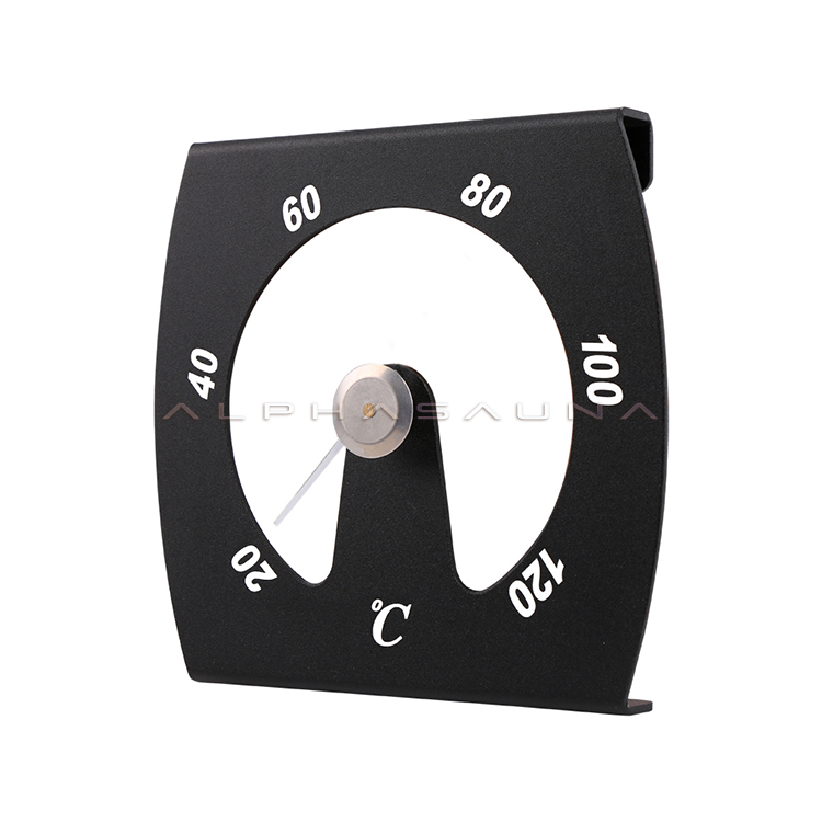Alphasauna Aluminum Black color with white letter printing Thermometer(customized color is available)
