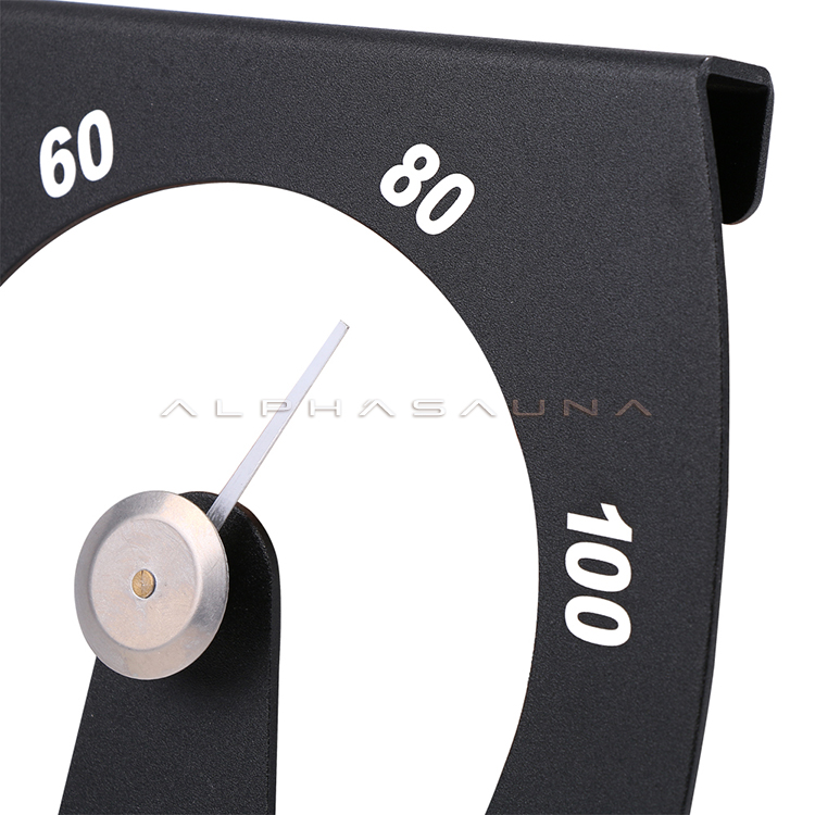 Alphasauna Aluminum Black color with white letter printing Thermometer(customized color is available)