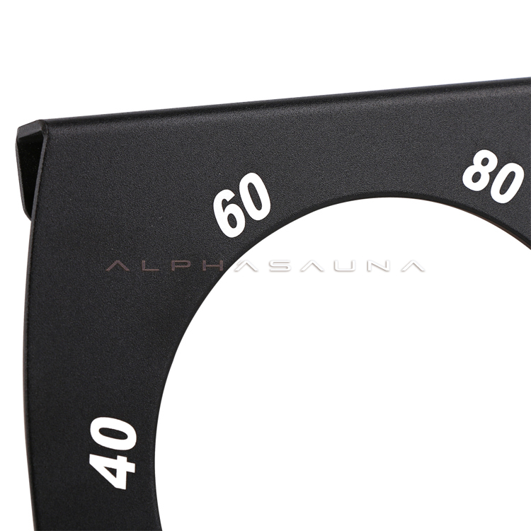 Alphasauna Aluminum Black color with white letter printing Thermometer Hygrometer (customized color is available)