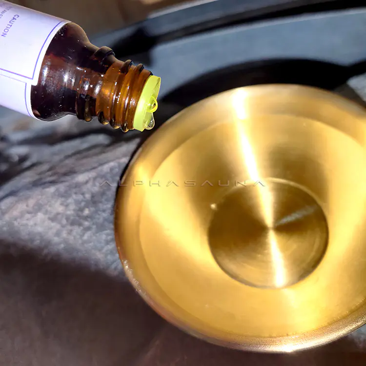 Sauna room accessories brass aromatherapy bowl