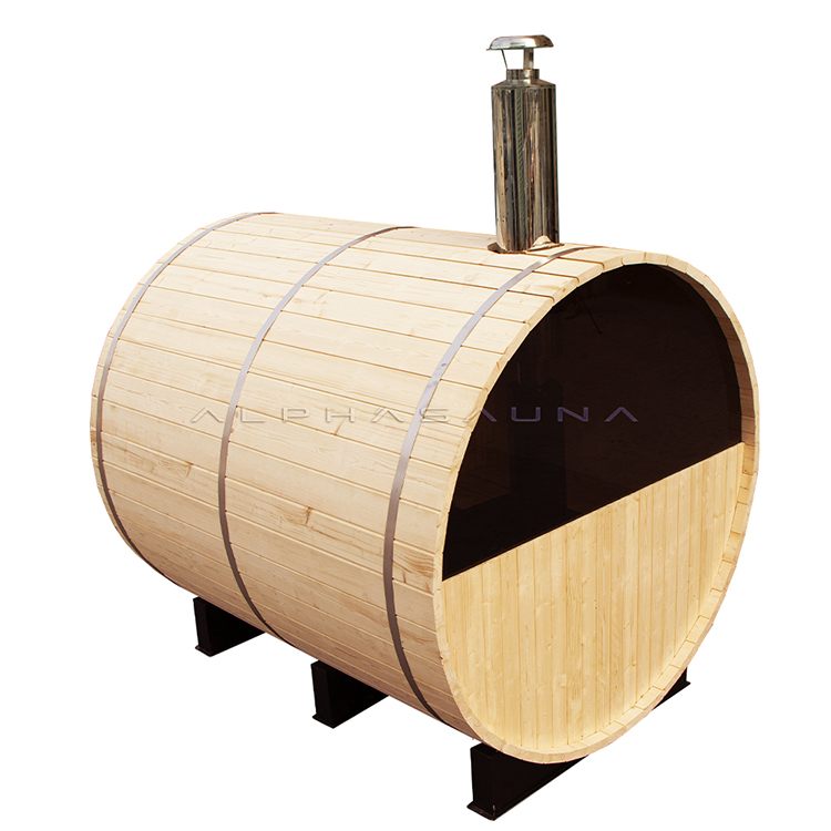 Pine Wood Burning Outdoor Sauna Alpha