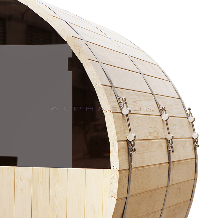 Pine Wood Burning Outdoor Sauna Alpha