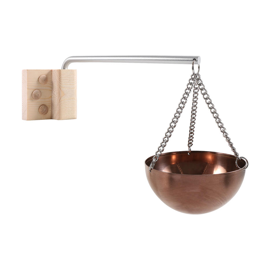 Yellow Copper Stainless steel Fragrance oil holder +Red Cedar base+alu. Pipe+ stainless steel chain