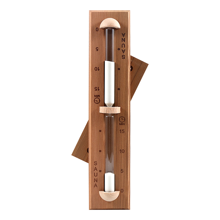 Cedar hourglass timer for sauna room (digital solid)