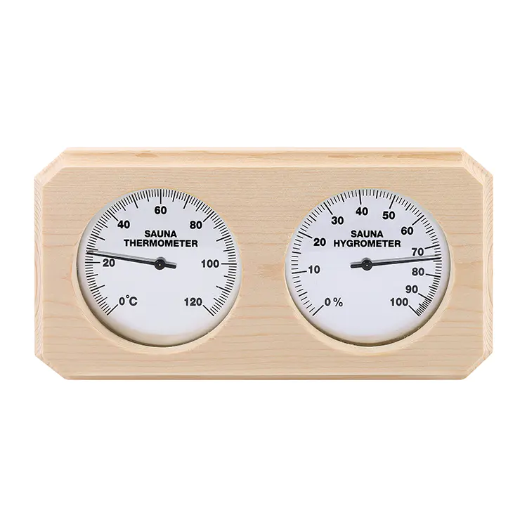 Pine thermometer and hygrometer (color customized)