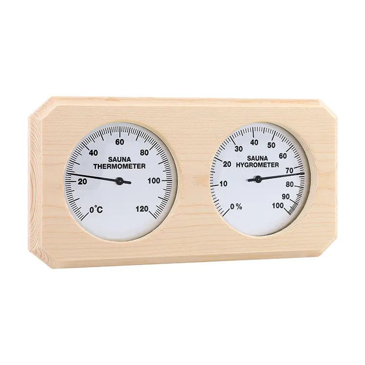 Pine thermometer and hygrometer (color customized)