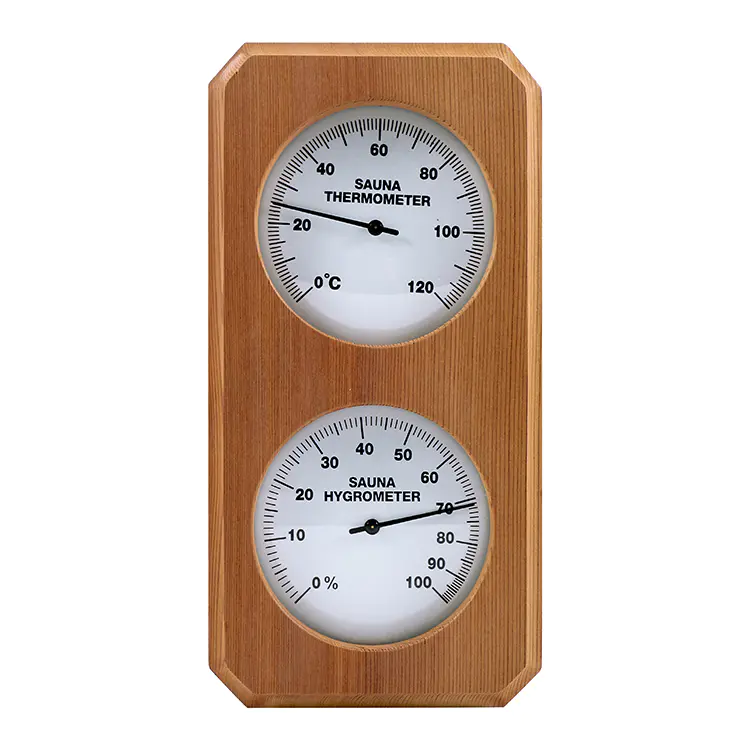 Cedar thermometer and hygrometer (custom style and color)