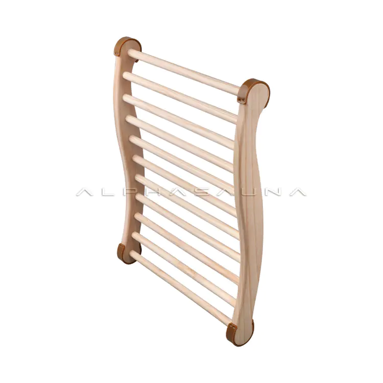 Cedar S-shaped backrest with rubber pad for sale