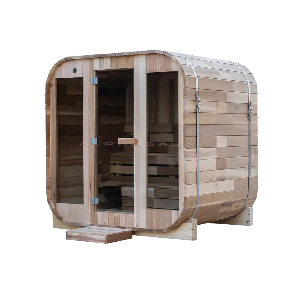Outdoor Sauna Room With A Square View And Broad View
