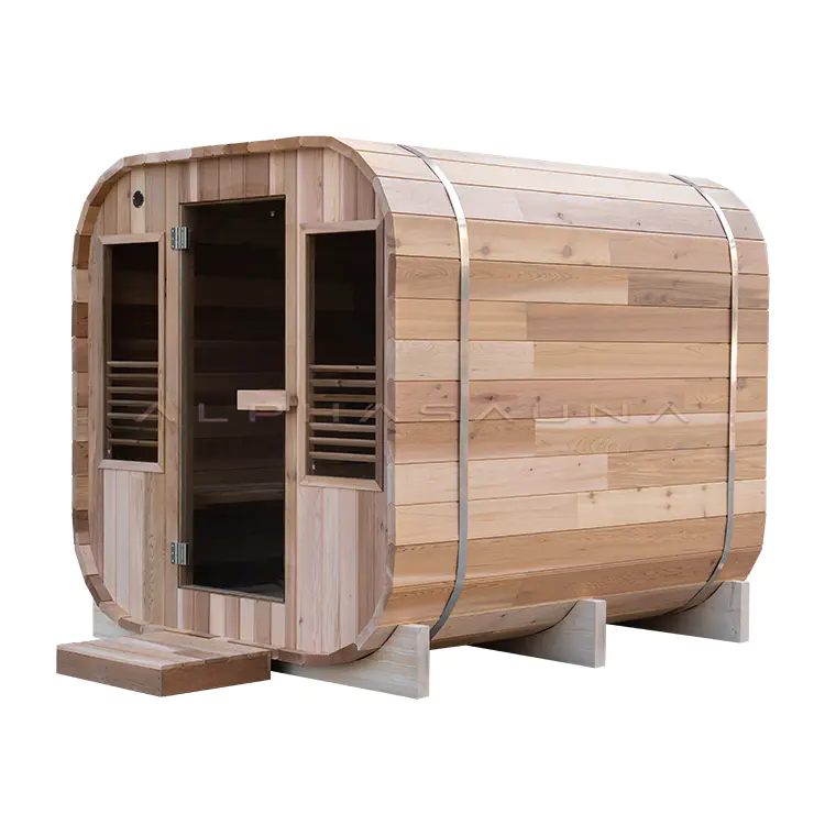 Outdoor Small Square Sauna Cedar Wood