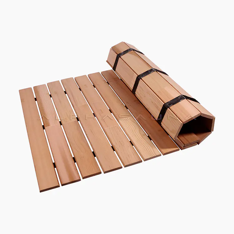 Sauna Room Accessories Cedar Roll Floor Mat 60mm