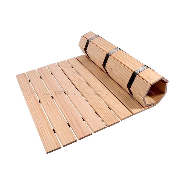 Sauna Room Accessories Pine Roll Floor Mat 60mm