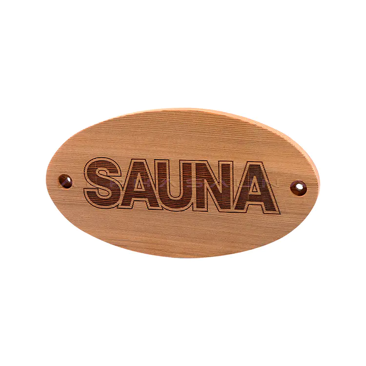 cedar wood sauna logo label