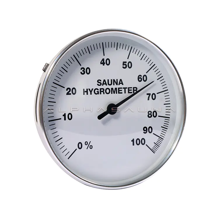 White Dial White Edge Sauna Thermometer