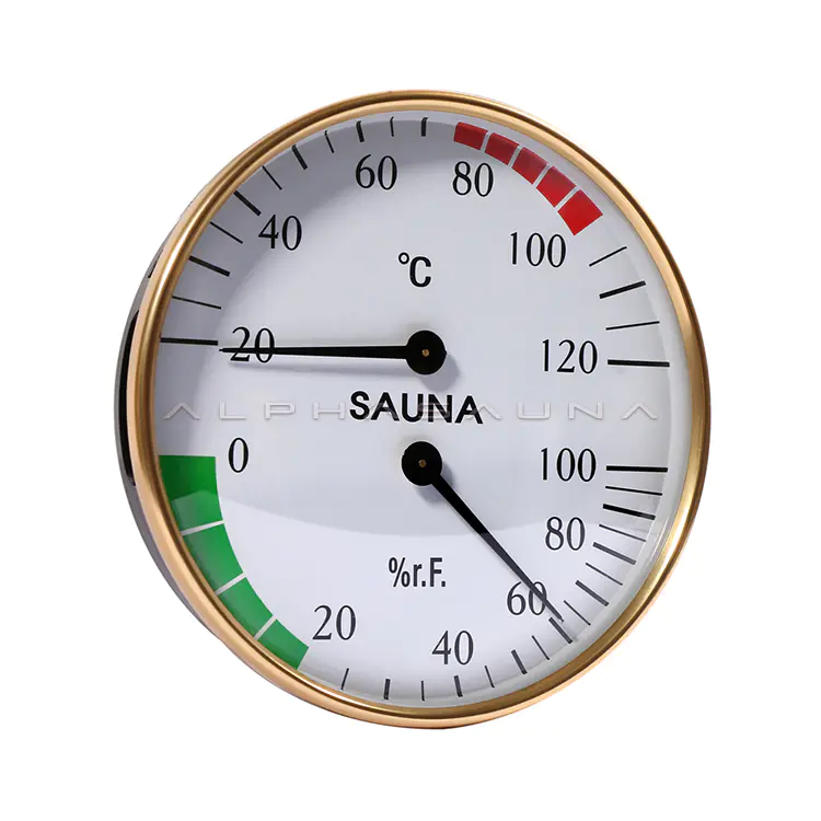 White Dial (RedBlue) Phnom Penh Sauna Thermometer Hygrometer