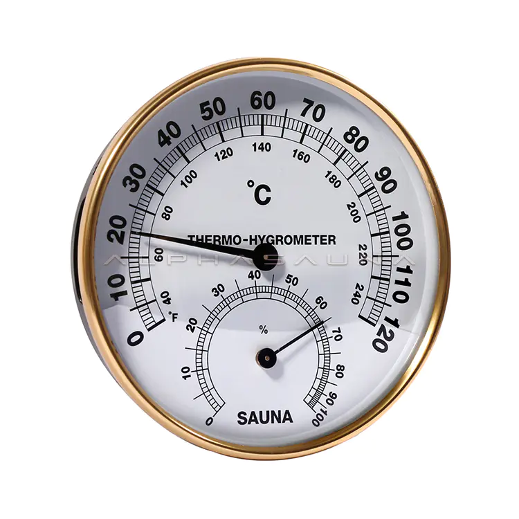 White Dial Phnom Penh Sauna Thermometer Hygrometer