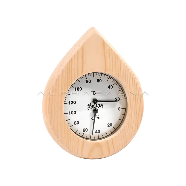 Water Drop Sauna Thermometer & Hygrometer