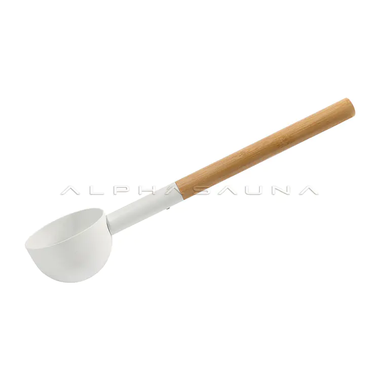 Sauna Accessories Round Aluminum Spoon (Black & White)