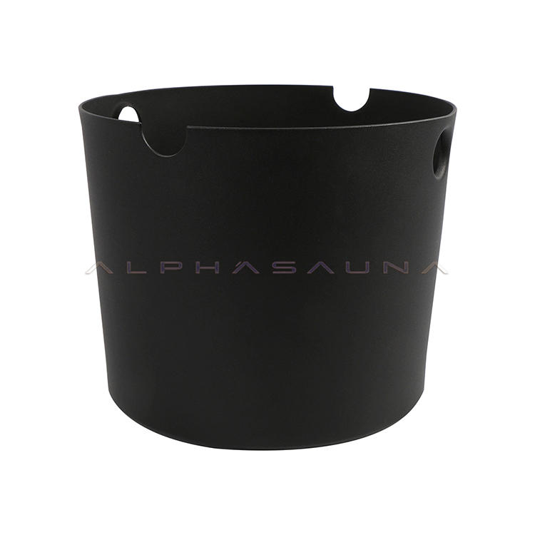 Sauna room black aluminum bucket