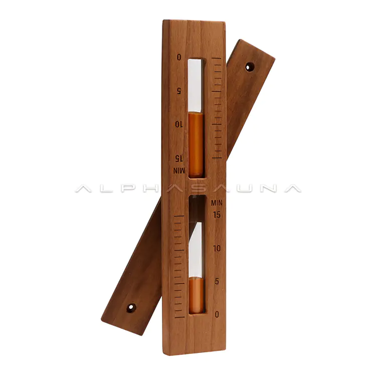 Heat Treated Wood Sauna Accessories Box Hourglass Timer