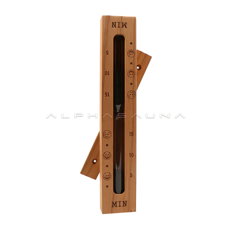 Sauna Accessories Heat Treated Wood Hourglass Timer (Smiley)