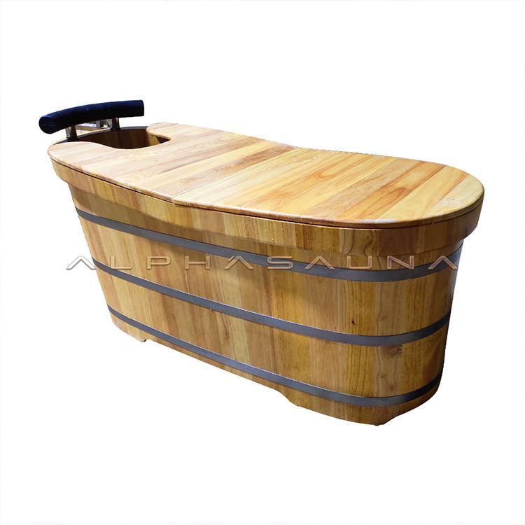small wooden bathtub