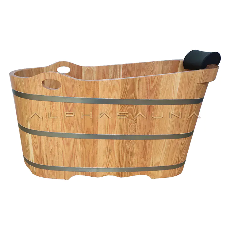 small wooden bathtub