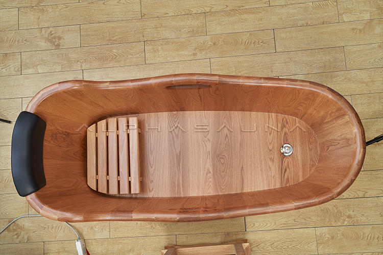Single Wooden Bathtub For Sale Freestanding Soaking Hot Tub