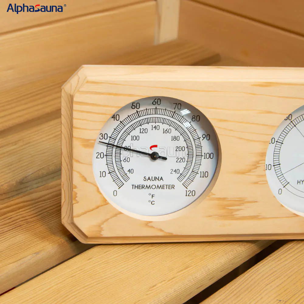 Pine Sauna Room Accessories Sauna Thermometer & Hygrometer For Sale