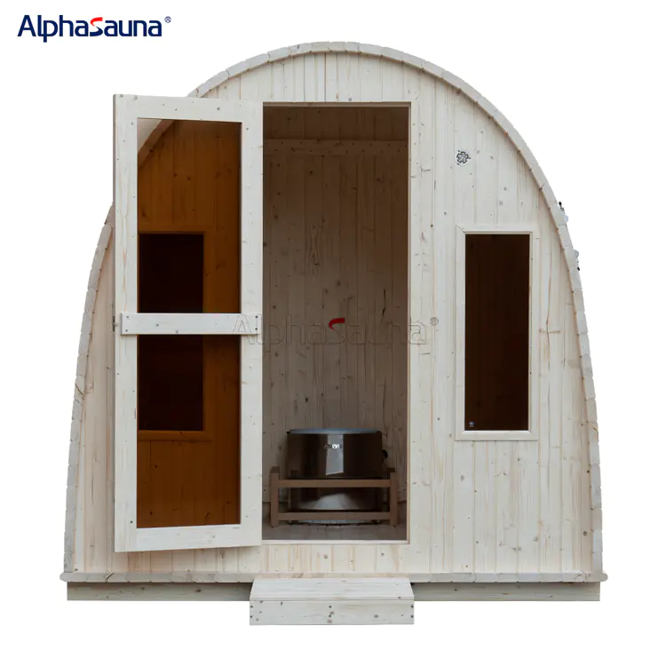 Cheap Pine Outdoor 2 Person Olive Sauna Rooms For Sale-alphasauna