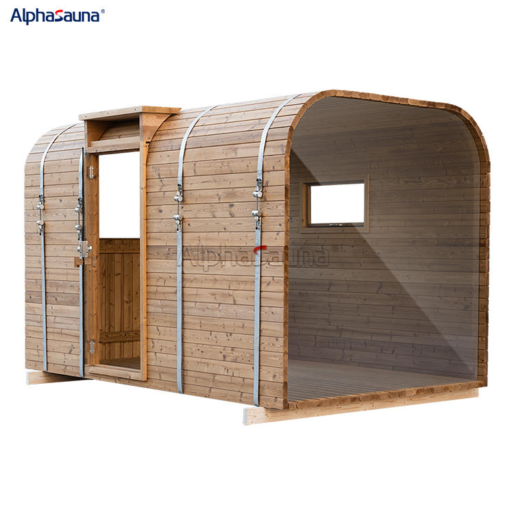 Quality Large Panoramic Outdoor Garden Sauna Rooms Cedar Oem From China-ALPHASAUNA