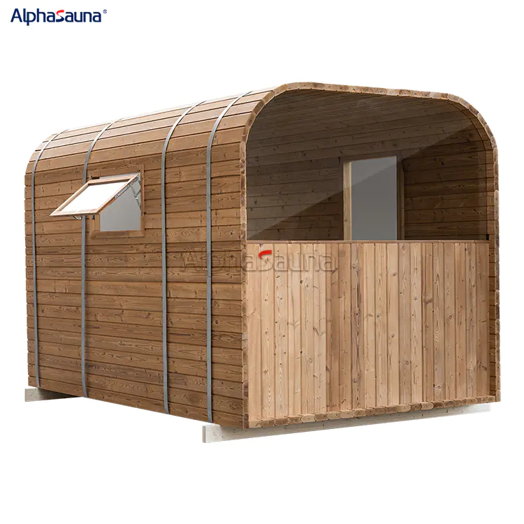 Quality Large Panoramic Outdoor Garden Sauna Rooms Cedar Oem From China-ALPHASAUNA