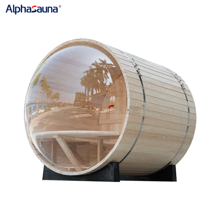 China Japanese Cypress Barrel Sauna for 2 People Customized - Alphasauna