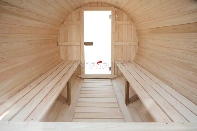 China Japanese Cypress Barrel Sauna for 2 People Customized - Alphasauna