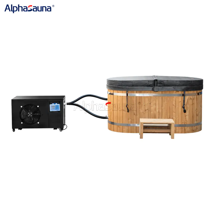 Backyard Wooden Cold Plunge Tub Water Chiller - Alphasauna