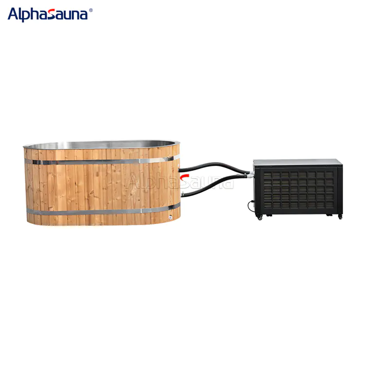 Backyard Wooden Cold Plunge Tub Water Chiller - Alphasauna