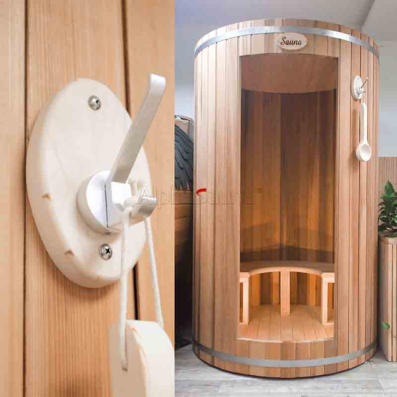 Alpha cedar wood sauna barrel room, indoor
