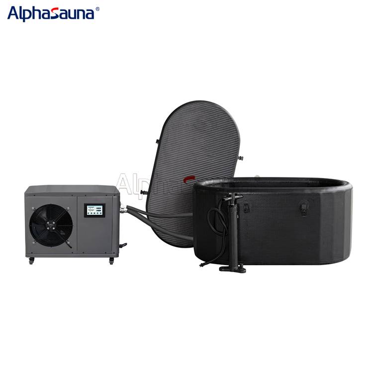 alphasauna_second_generation_black_oval_cold_water_bathtub（1）