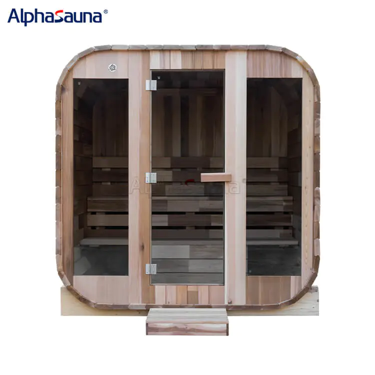 Outdoor Sauna Room With A Square View And Broad View