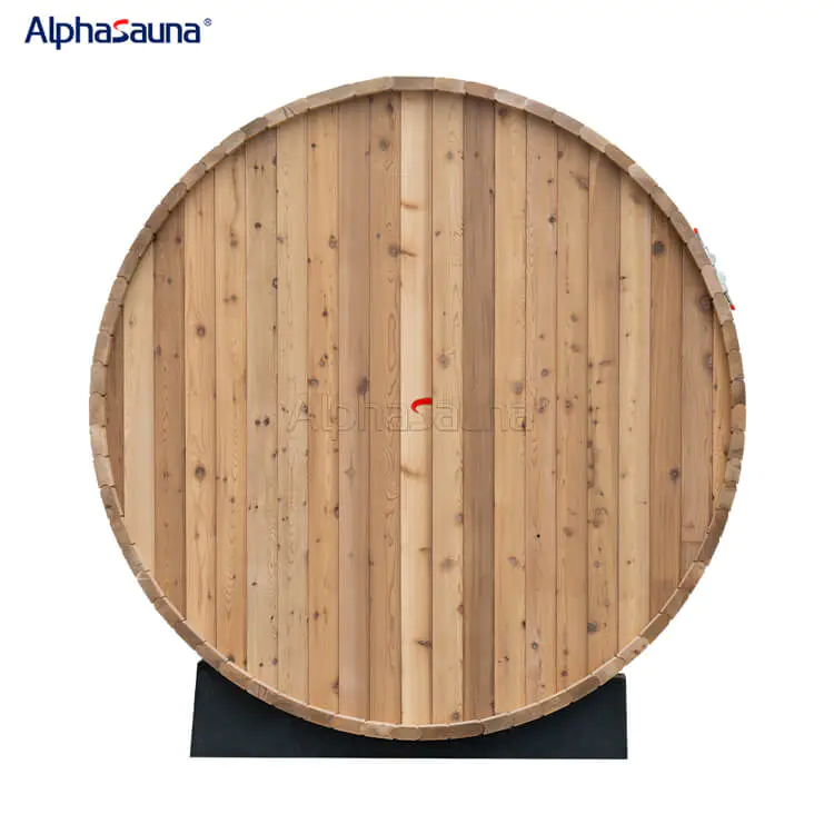 Outdoor Cedar Barrel Traditional Sauna Room - Alphasauna