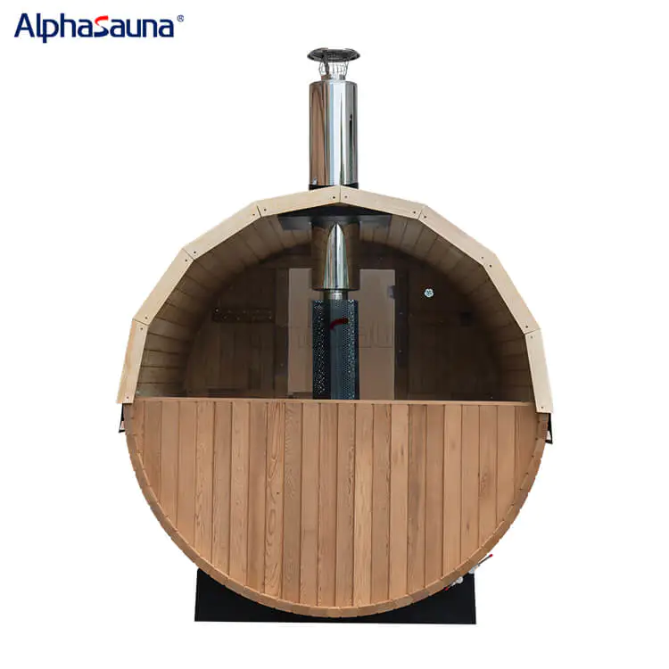 4-Person Barrel Sauna Outdoor - Alphasauna