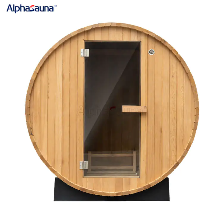 Outdoor 2 Person Barrel Sauna Room - Alphasauna