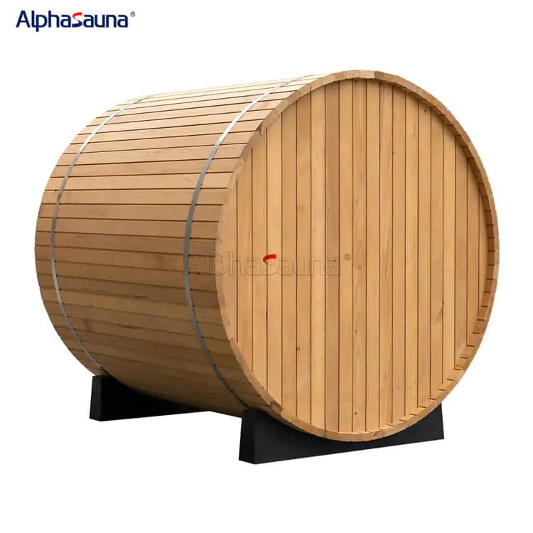 Outdoor 2 Person Barrel Sauna Room - Alphasauna