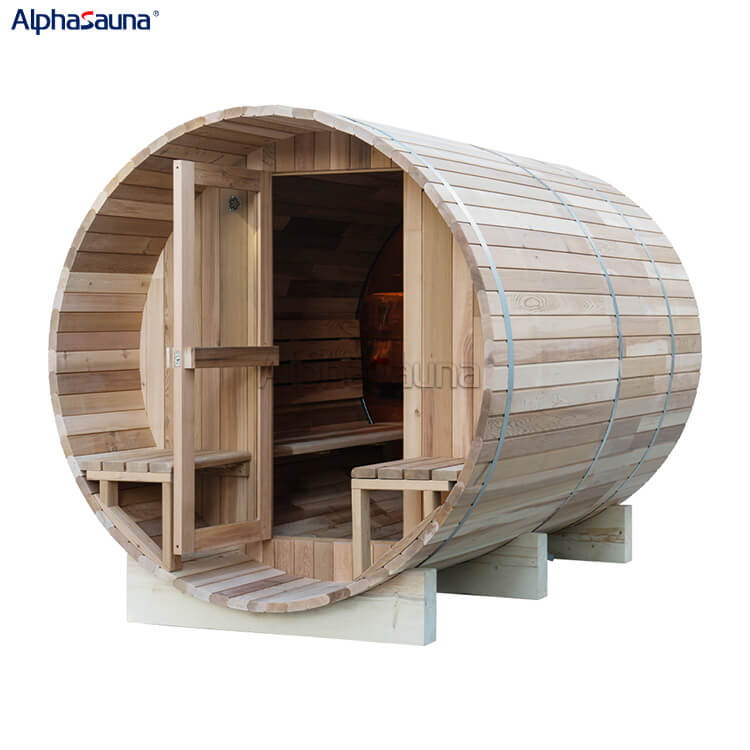 Outdoor Wooden Barrel Sauna - Alphasauna