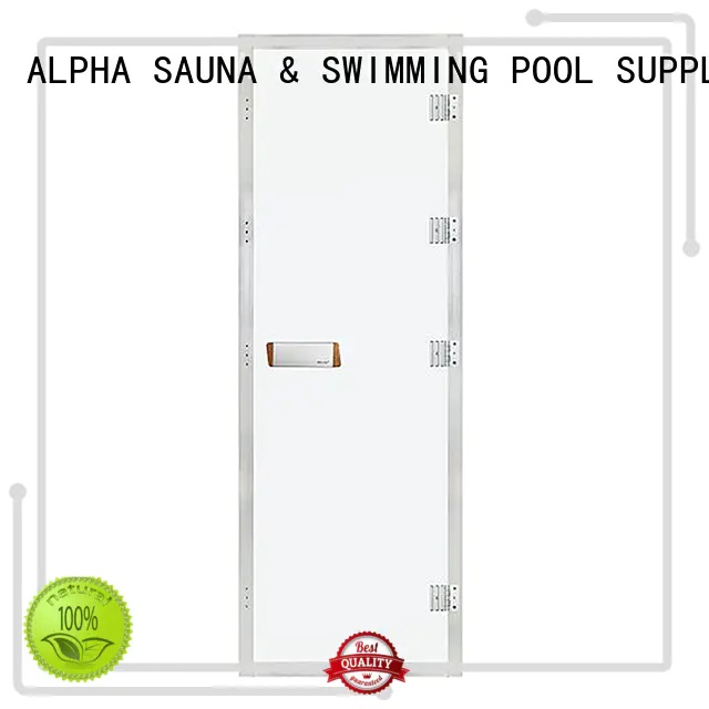 toughened traditional ALPHA Brand sauna wood door factory