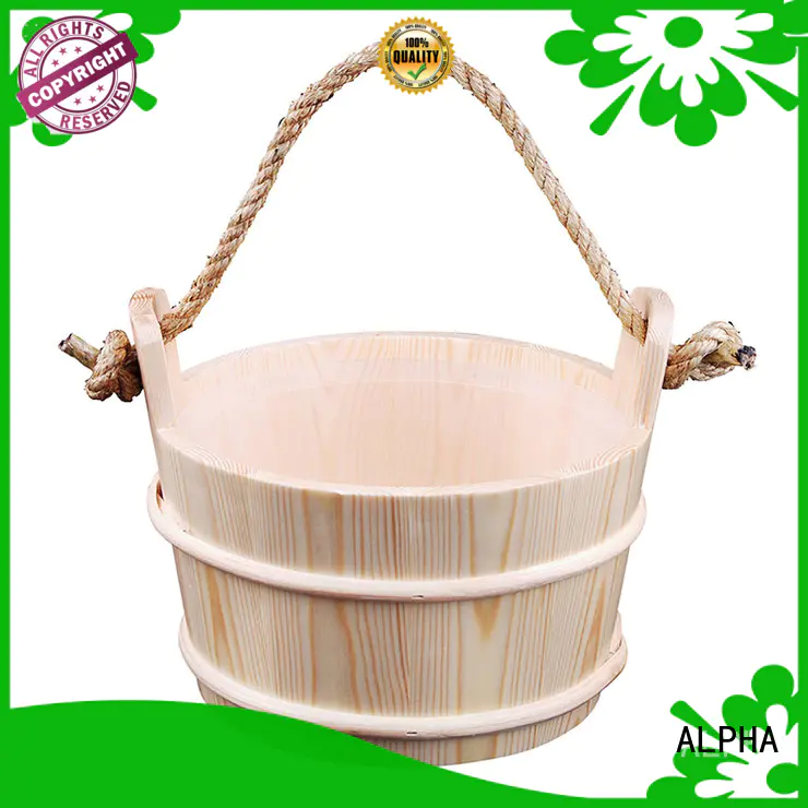 accessories plasticliner wooden sauna bucket pail bamboo ALPHA Brand