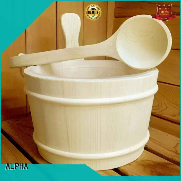 pail aspenred wooden bucket ALPHA Brand